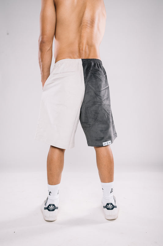 Beige - Charcoal Corduroy Signature Shorts