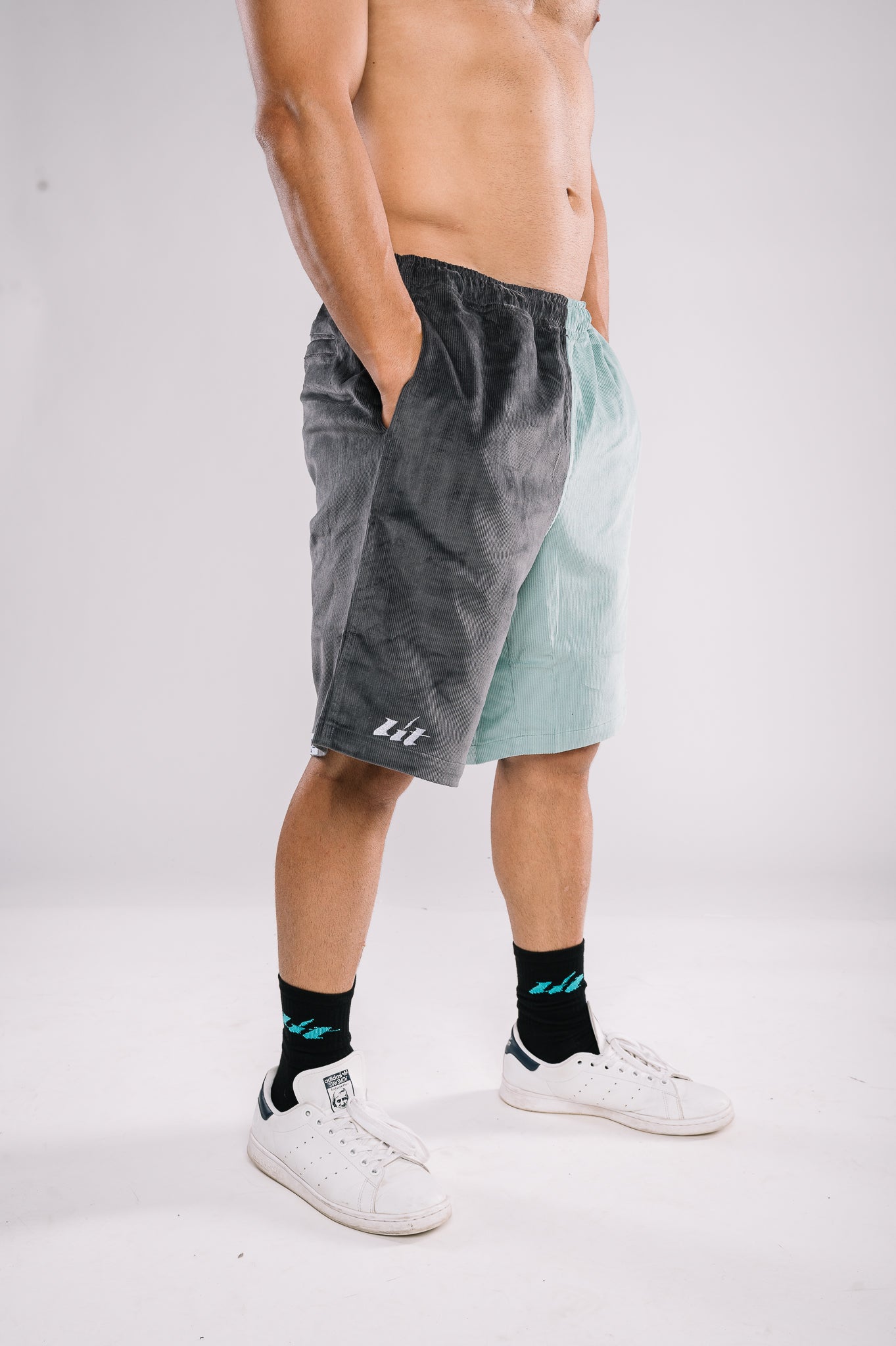 Mint - Charcoal Corduroy Signature Shorts