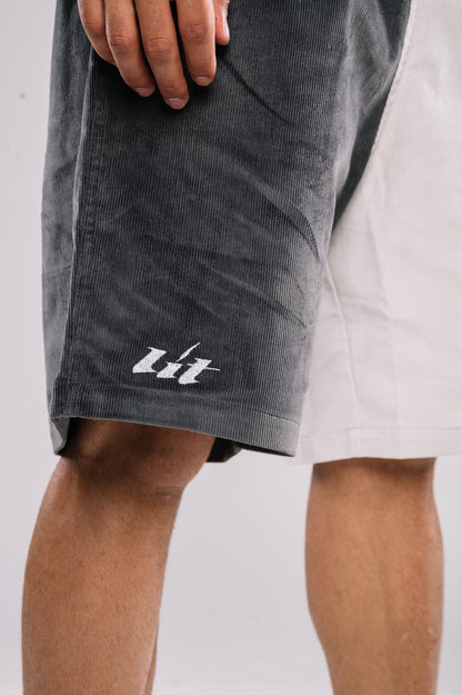Beige - Charcoal Corduroy Signature Shorts