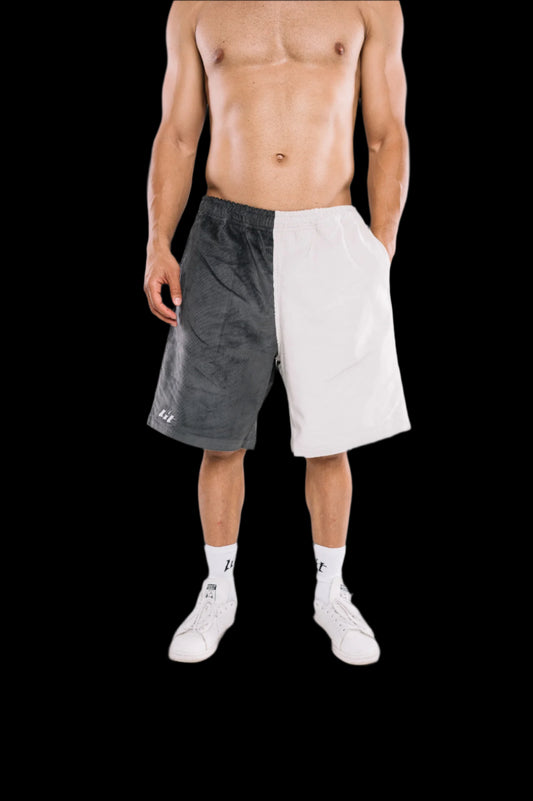 Beige - Charcoal Corduroy Signature Shorts