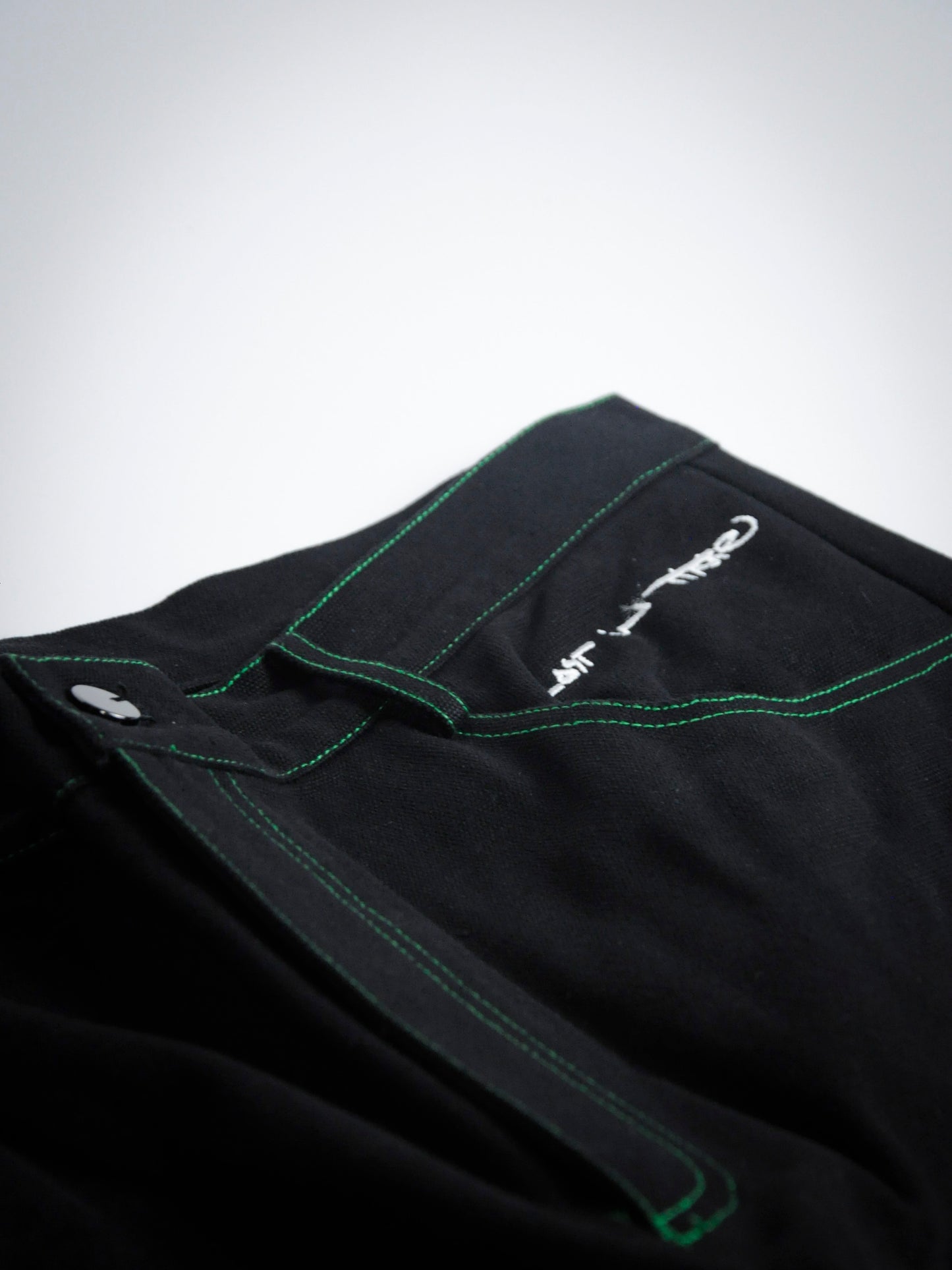 Double Knee Panted Black Pants