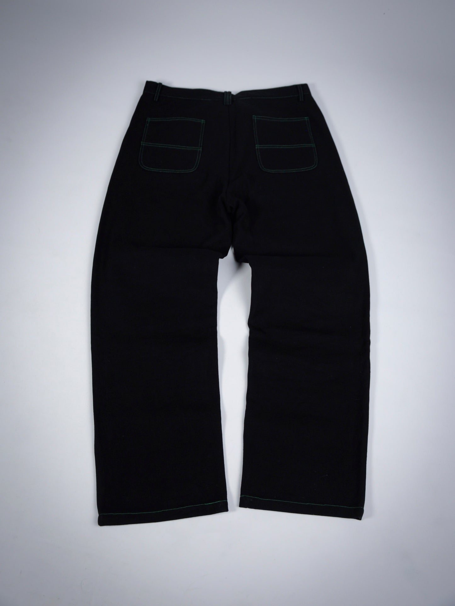 Double Knee Panted Black Pants