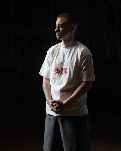 Trpl Clr  White Tee