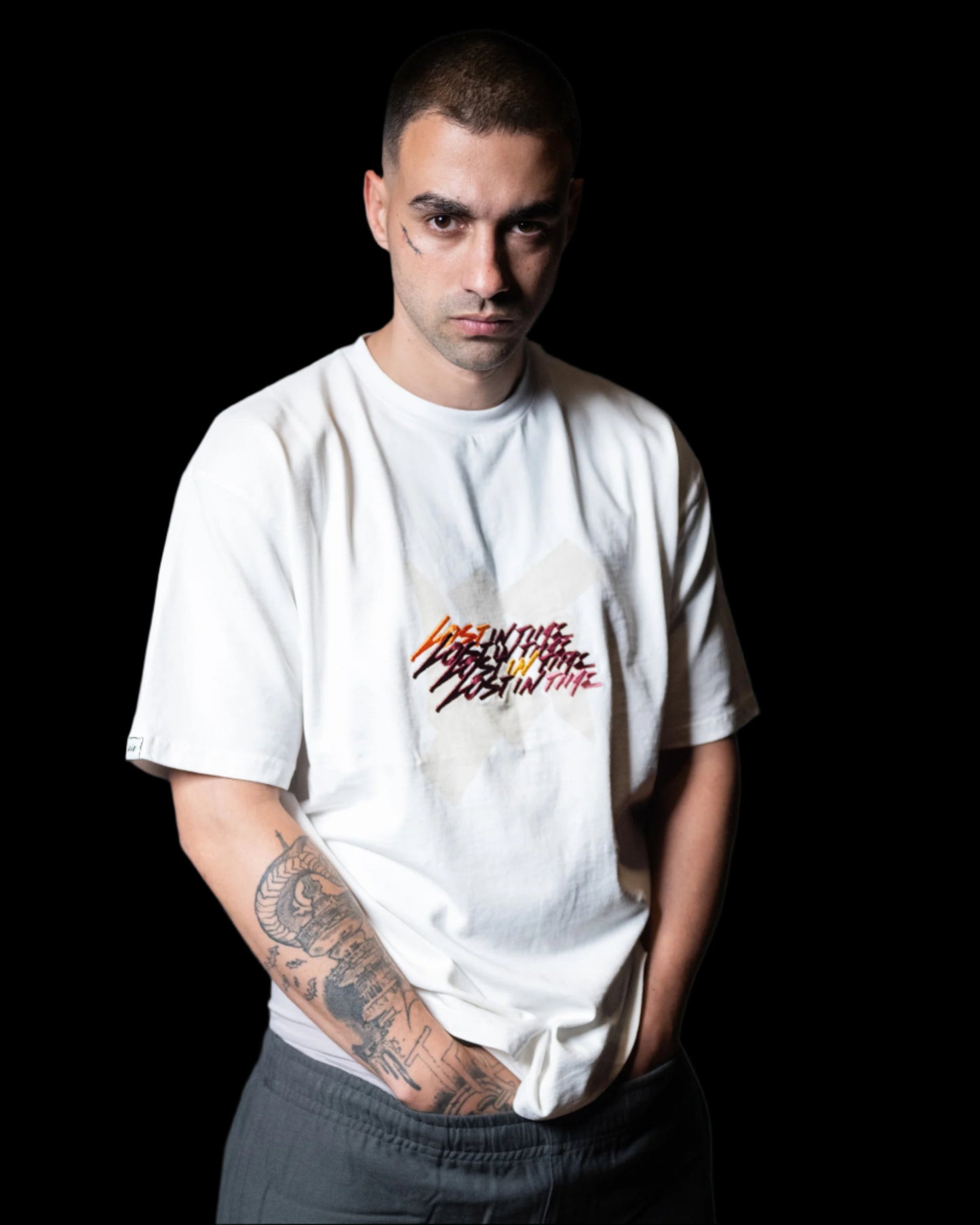 Trpl Clr  White Tee