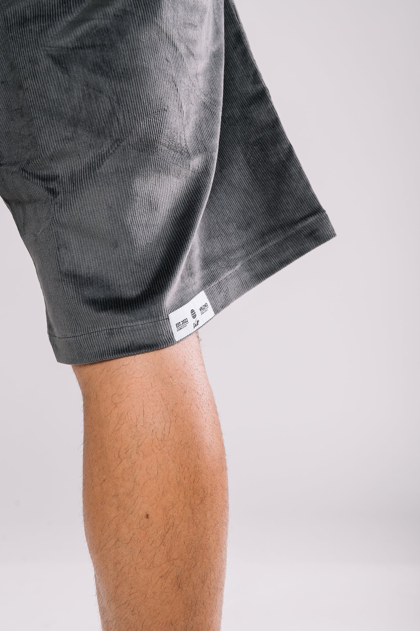 Beige - Charcoal Corduroy Signature Shorts