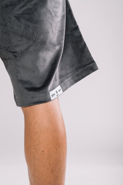Beige - Charcoal Corduroy Signature Shorts