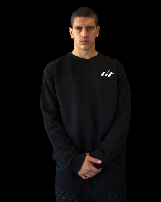 Ultra Heavy FIS Black Crewneck
